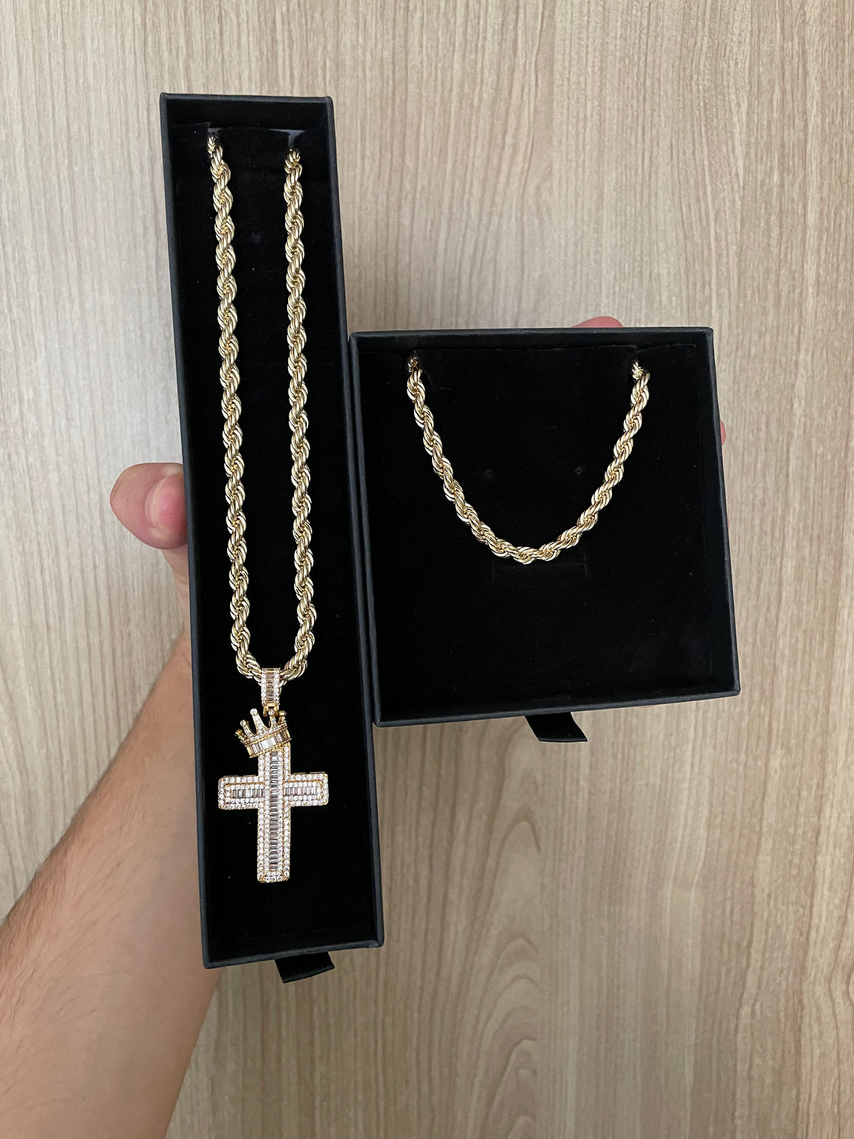Kit Cruz Adiamantada Torzal 3 en 1