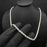 Cadena Torzal 4mm (Plata Italiana)