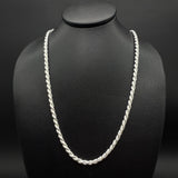 Cadena Torzal 4mm (Plata Italiana)