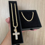 Kit Cruz Adiamantada Torzal 3 en 1