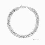 Pulso Cubano 8mm (plata)