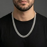 Cadena Barbada Premium 8mm (Plata)