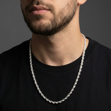 Cadena Torzal 4mm (Plata Italiana)