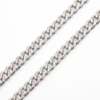 Cadena barbada de 6mm en plata .925 de El Rey Joyero con eslabones sólidos y acabado brillante de alta calidad.