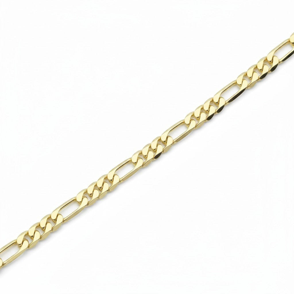 Cadena estilo Cartier de El Rey Joyero en baño de oro de 18k con eslabones clásicos brillantes