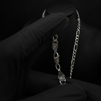Cadena Cartier de plata .925 de 6mm de El Rey Joyero con broche de langosta y sello de autenticidad italiana