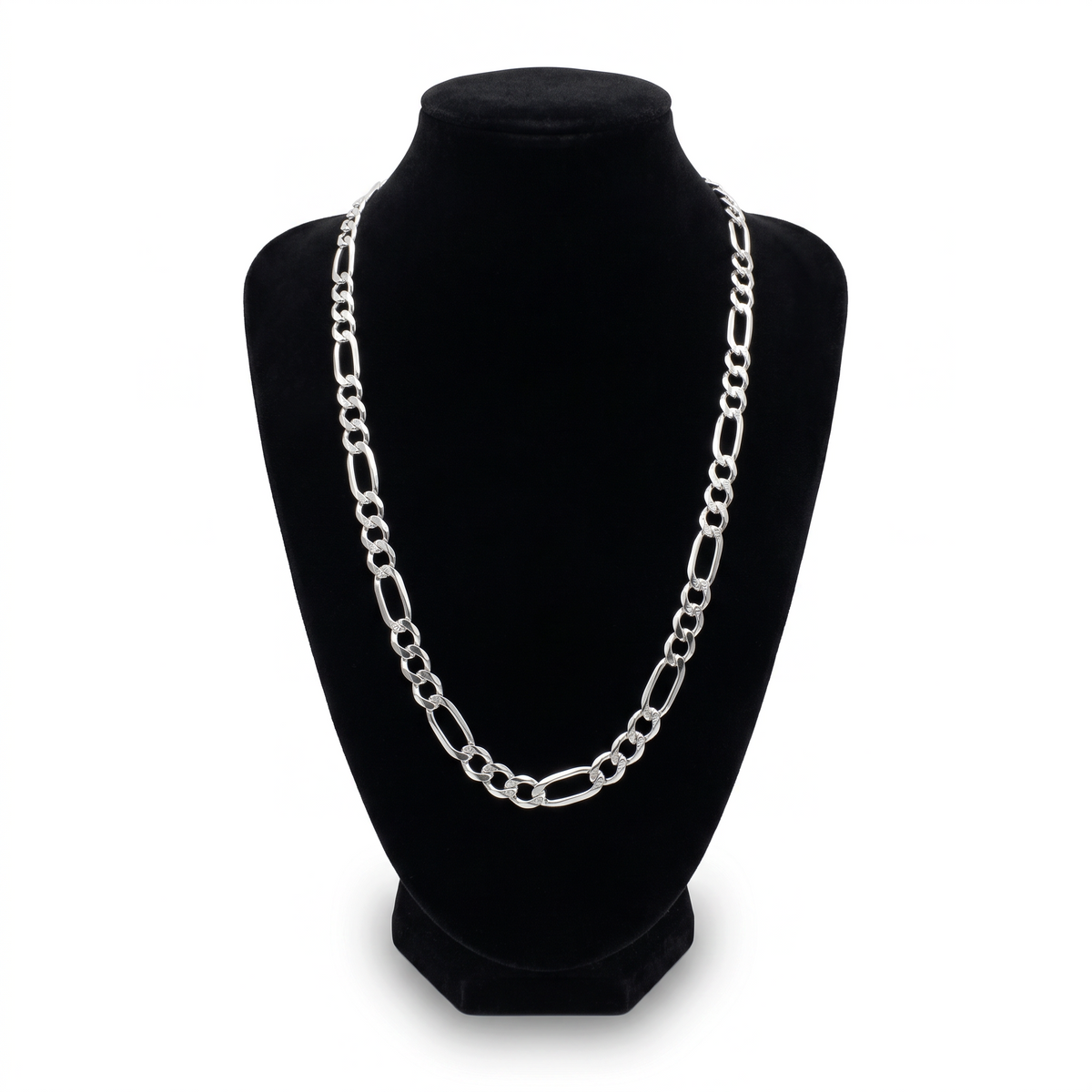Cadena Cartier de 6mm en plata .925 de El Rey Joyero, diseño italiano sólido con eslabones brillantes.