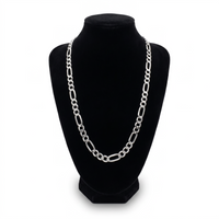 Cadena Cartier de 6mm en plata .925 de El Rey Joyero, diseño italiano sólido con eslabones brillantes.