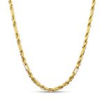 Cadena Fígaro Premium de El Rey Joyero en oro laminado 18k con eslabones brillantes y diseño clásico.
