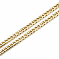 Cadena Mónaco delgada de El Rey Joyero en oro laminado 18k con eslabones clásicos de 5mm de ancho.
