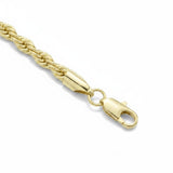 Set de cadena y pulsera torzal delgado con baño de oro 18k de El Rey Joyero, con cierre de mosquetón