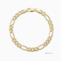 Pulsera tipo Cartier 3x1 de El Rey Joyero en oro laminado 18k de 7mm con broche de perico