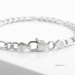 Pulsera Cartier de plata .925 de 4mm con broche de langosta, diseño italiano sólido de El Rey Joyero