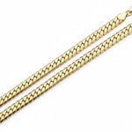 Pulsera estilo barbado cubano de El Rey Joyero en oro laminado 18k con eslabones de 6mm y acabado brillante