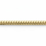 Pulsera estilo cubano de El Rey Joyero en oro laminado 18k con eslabones curb brillantes de 6mm de ancho