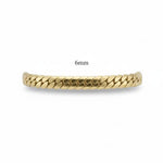 Pulsera estilo cubano de 6mm en oro laminado 18k de El Rey Joyero con eslabones brillantes y diseño clásico.