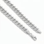 Pulsera estilo cubano de 8mm en plata .925 sólida de El Rey Joyero con acabado brillante y cierre de mosquetón