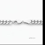 Pulsera cubana de plata .925 de 8mm de El Rey Joyero con cierre de mosquetón seguro y eslabones sólidos pulidos.