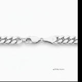 Pulsera cubana de plata .925 de 8mm de El Rey Joyero con cierre de mosquetón seguro y eslabones sólidos pulidos.