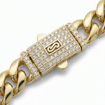 Pulsera El Rey Joyero estilo Mónaco en oro laminado 18k con broche de caja premium y circonitas brillantes