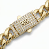 Pulsera El Rey Joyero estilo Mónaco en oro laminado 18k con broche de caja premium y circonitas brillantes