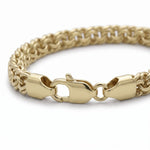 Pulsera de eslabones estilo chino en oro laminado 18k de El Rey Joyero con broche de perico seguro.
