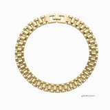 Pulsera estilo Rolex de El Rey Joyero en oro laminado 18k con eslabones clásicos y broche de caja seguro.