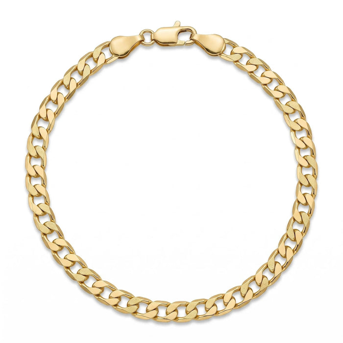 Pulso Barbado de El Rey Joyero en oro laminado 18k de 7mm con eslabones clásicos y broche de perico