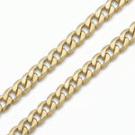 Pulso barbado El Rey Joyero de oro laminado 18k con eslabones de 7mm de ancho y acabado brillante