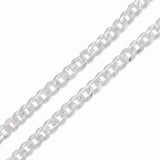 Pulso barbado de 6mm en plata .925 de El Rey Joyero con eslabones sólidos y acabado brillante
