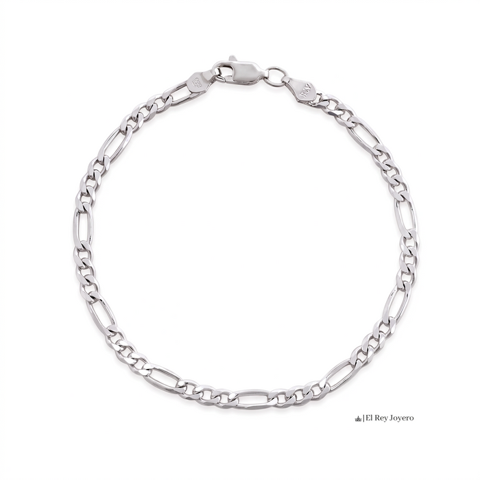 Pulso Cartier de 4mm en plata .925 italiana de El Rey Joyero con eslabones sólidos y acabado brillante