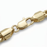 Pulso Fígaro Grueso de El Rey Joyero en oro laminado 18k con broche de perico y sello de autenticidad italiano