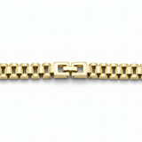 Pulso estilo Rolex de El Rey Joyero en oro laminado 18k con eslabones clásicos y broche de caja seguro.