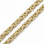 Pulso tejido romano de El Rey Joyero en oro laminado 18k con eslabones bizantinos de 6 mm de ancho.
