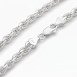 Pulso torzal de 6mm en plata .925 de El Rey Joyero con cierre de mosquetón y acabado brillante