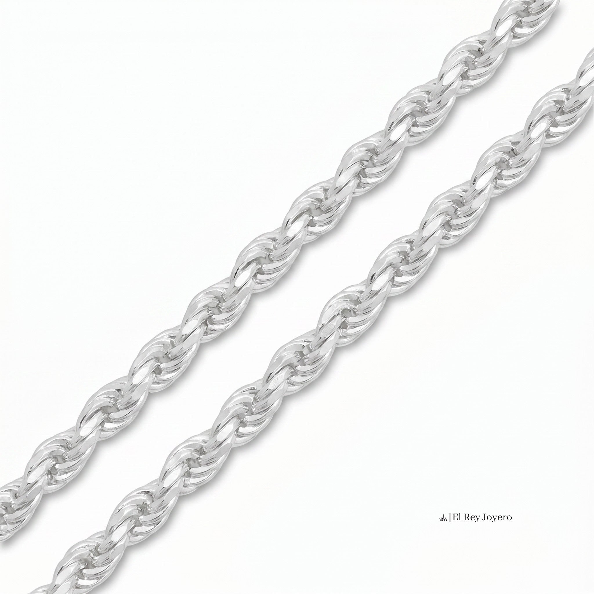 Pulso torzal de 6mm en plata .925 sólida de El Rey Joyero con diseño italiano brillante