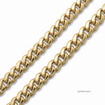 Set de cadena y pulsera estilo cubano Mónaco de El Rey Joyero con baño de oro de 18k y acabado brillante