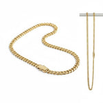 Set de cadena y pulsera estilo Mónaco de El Rey Joyero en baño de oro de 18k con eslabones planos y cierre seguro